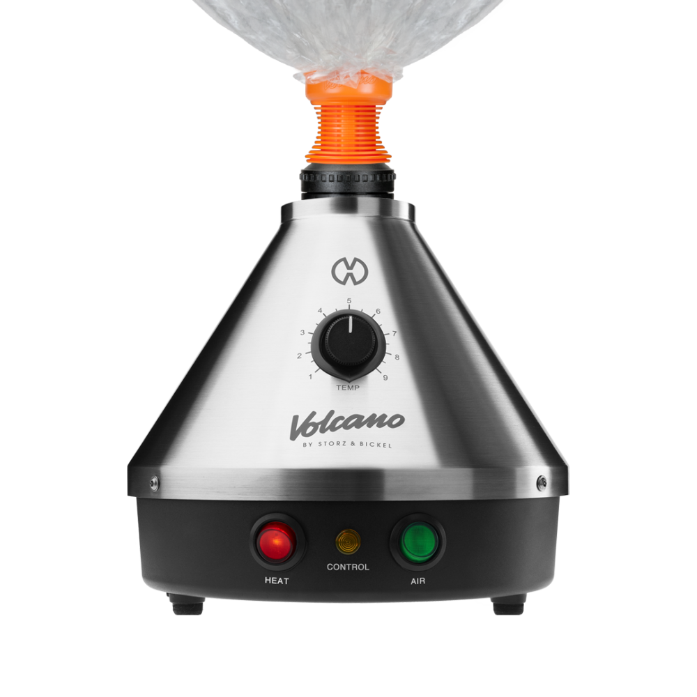 Storz &amp; Bickel Volcano Classic — desktop herb vaporizer with analog dial, front view