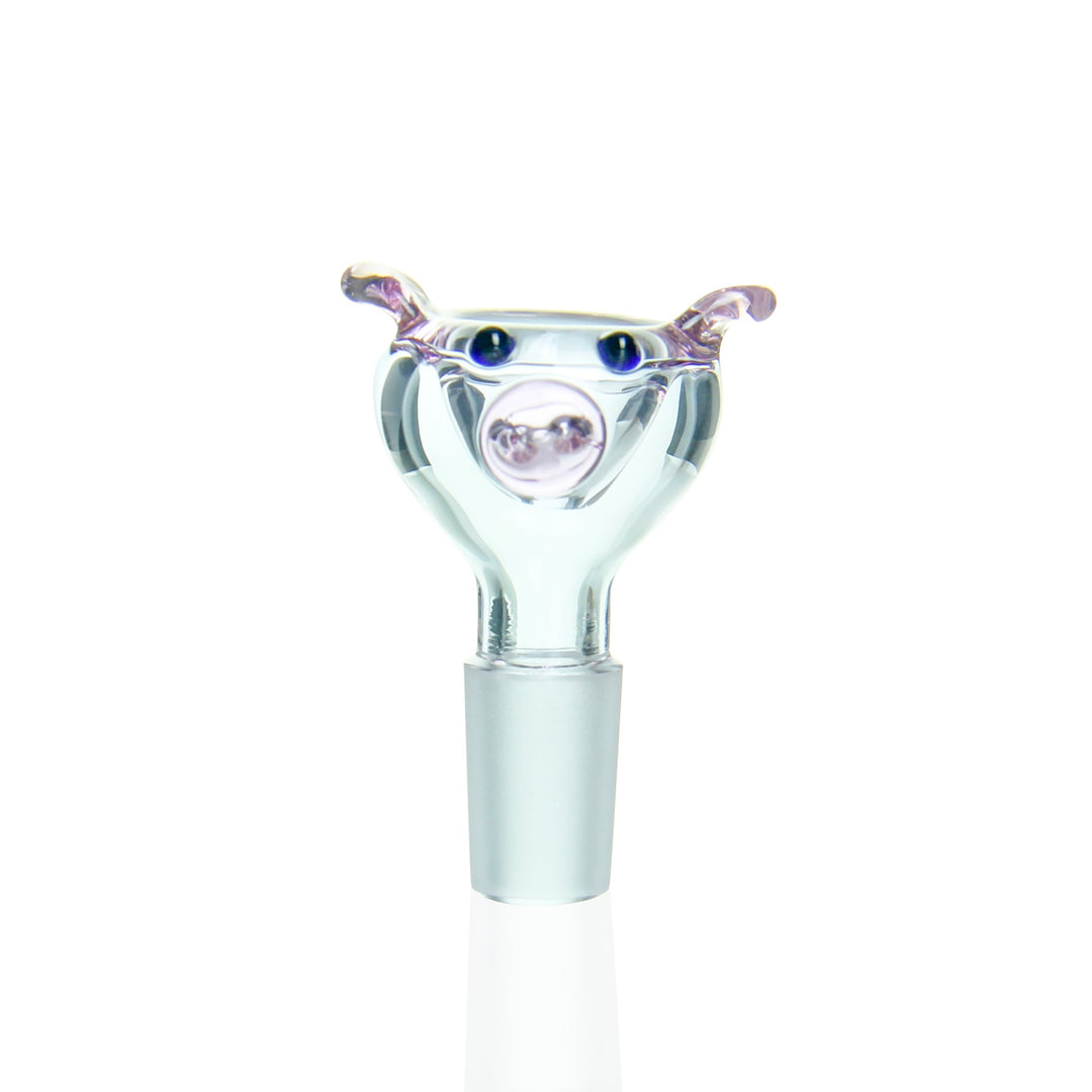 Sugarmattys 14mm pig slide — purple handmade novelty glass bowl for water pipes