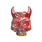 Sweeney Glass - Kapala Skull Pendant - Red Blizzard