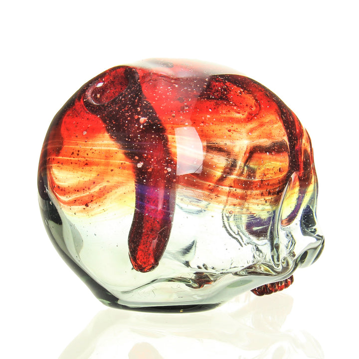 Sweeney Glass Kapala Skull Rig Red Blizzard — Red Blizzard Kapala skull rig from alternate angle