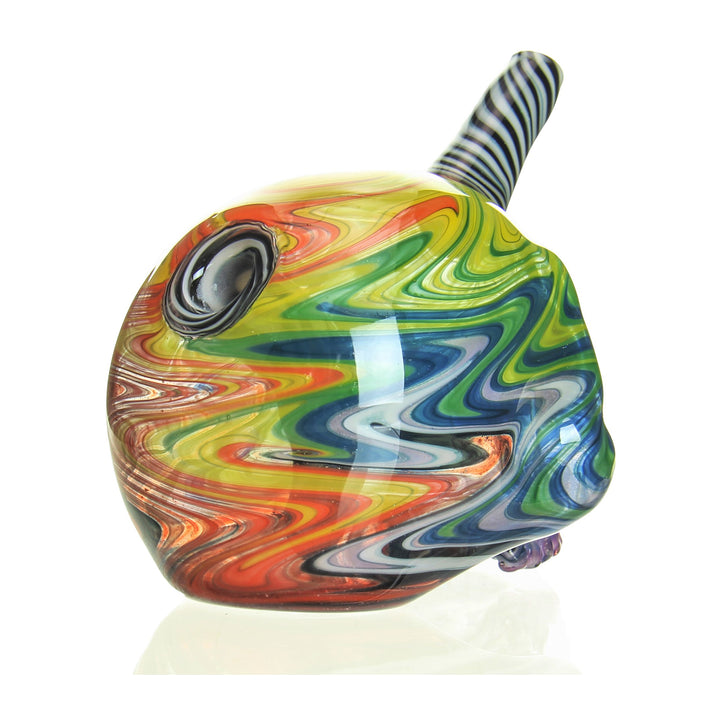 Sweeney Glass Kapala Unicorn Skull — Kapala unicorn skull from alternate angle