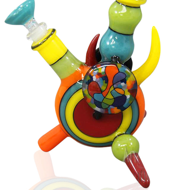 T-Funk Glass x Alejandro Glass 7 inch Mini Tube close-up of joint