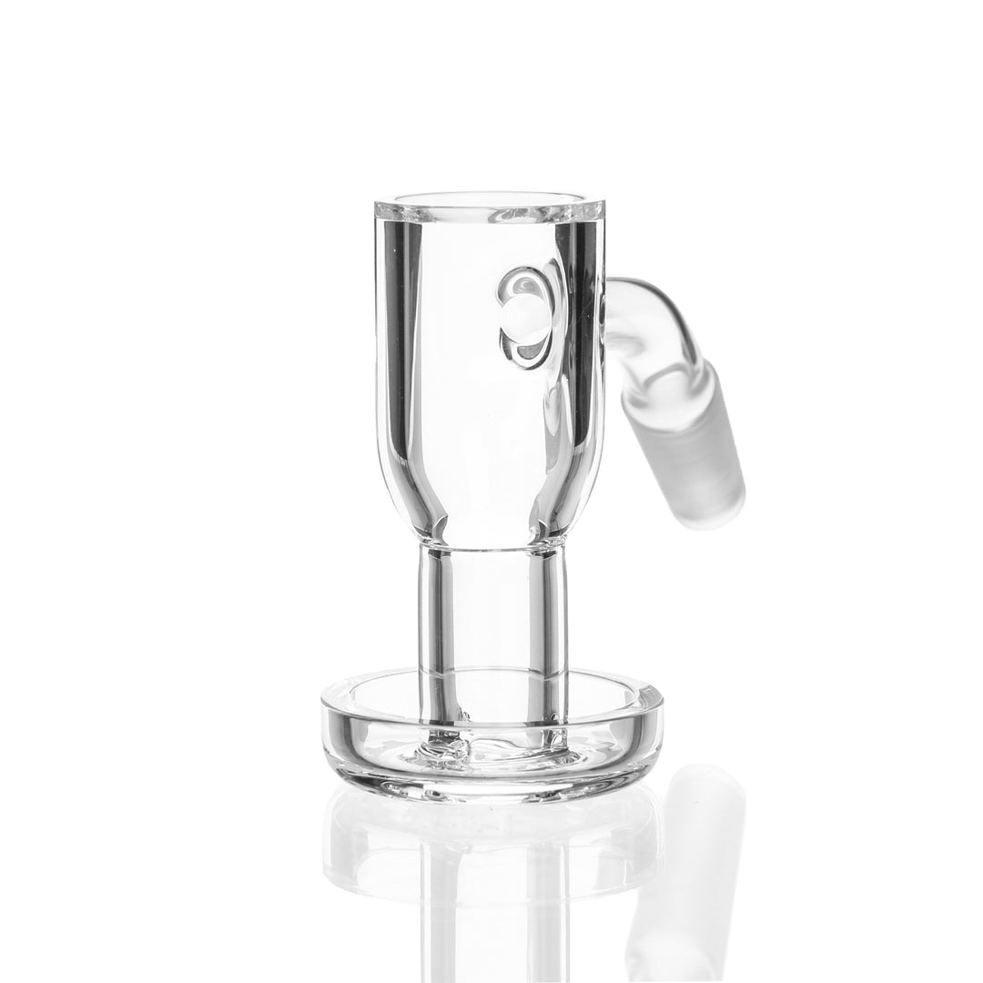 Toro Glass Mini Terp Slurper 10mm Male 45deg — mini terp slurper quartz banger with 10mm male joint at 45 degrees