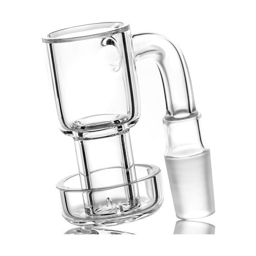 Toro Glass Terp Slurper 14mm male 90 degree banger side view of slurper dish