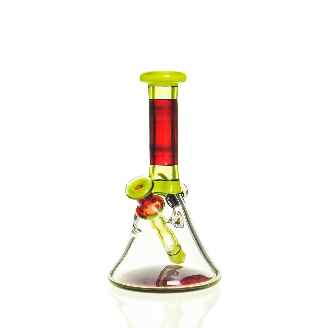 Truchalk Glass 5mm Mini Beaker Green — 5mm thick mini beaker bong in green