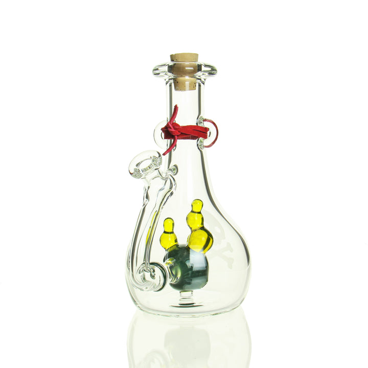 Truchalk Glass Potion Bottle Green — handblown potion-bottle-shaped dab rig in green
