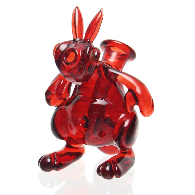 Vibe Glass Mini Bunny Bubbler sculptural mini dab rig with 14mm female joint