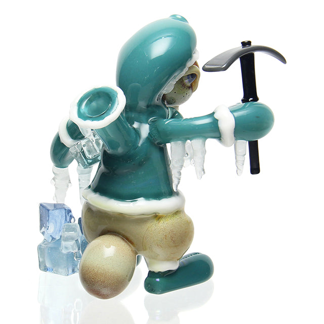 Vibe Glass x Chaka Glass Ice Bunny Bubbler side view