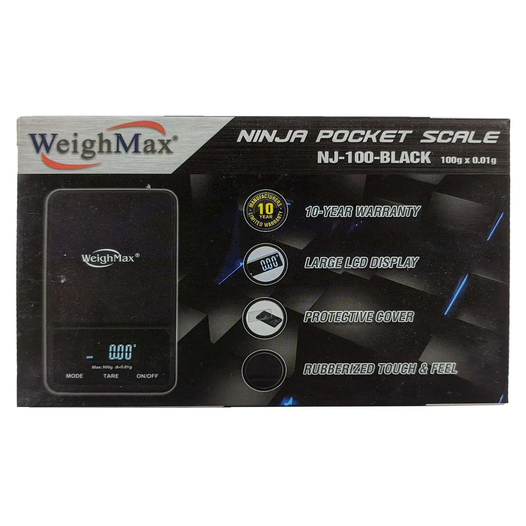 WeighMax NJ100 Ninja Digital Pocket Scale — alternate angle of the pocket scale