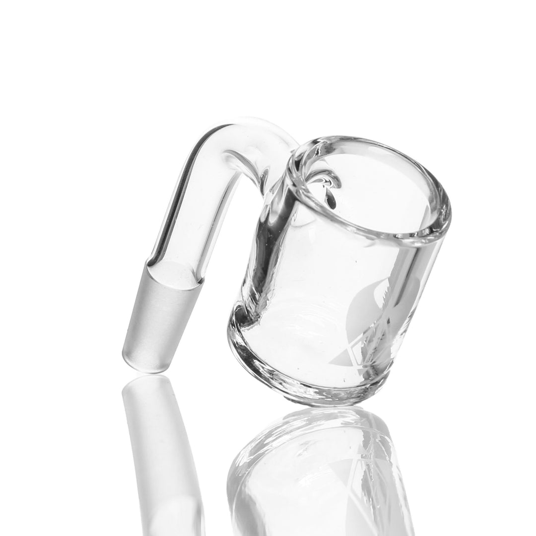 Whitney Harmon 3mm Thick 25mm Banger Male 10mm 90deg — 3mm thick 25mm quartz banger with 10mm male joint at 90 degrees