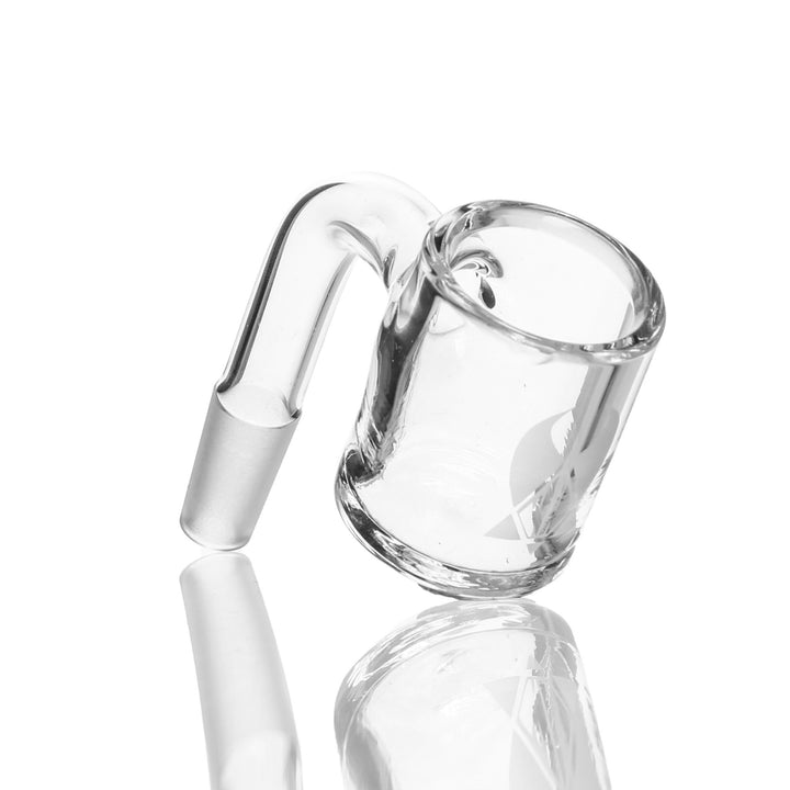 Whitney Harmon 3mm Thick 25mm Banger Male 10mm 90deg — 3mm thick 25mm quartz banger with 10mm male joint at 90 degrees