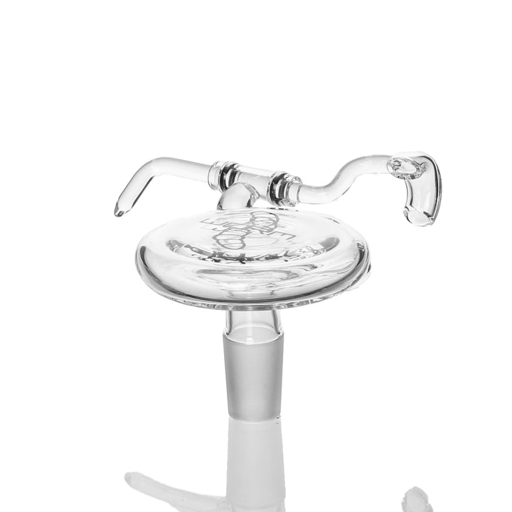 Worm Quartz Noodle Vapor Dish 18mm Male — alternate angle of the noodle dish