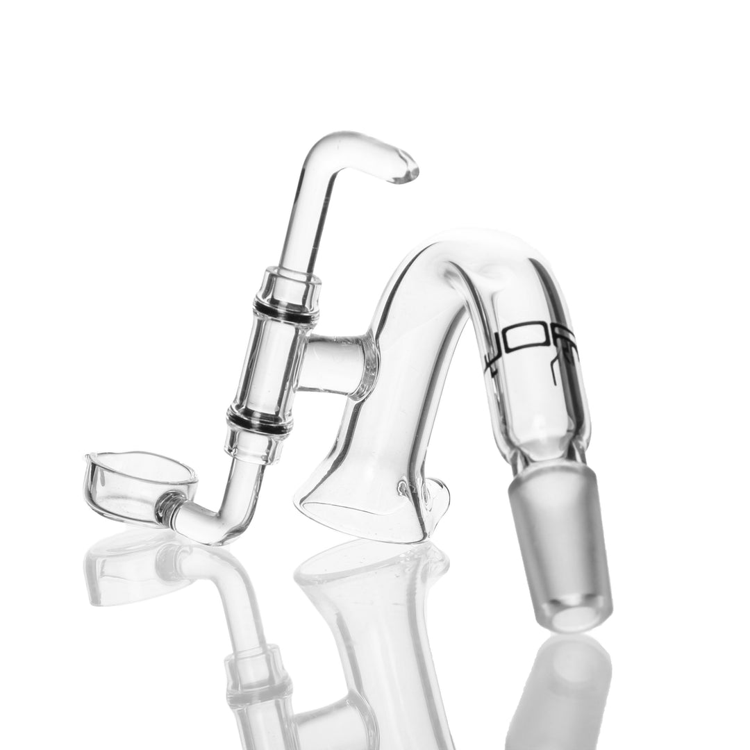 Worm Quartz Puddle Vapor Curve 14mm Male 45deg — quartz puddle vapor curve for dab rigs, hero shot