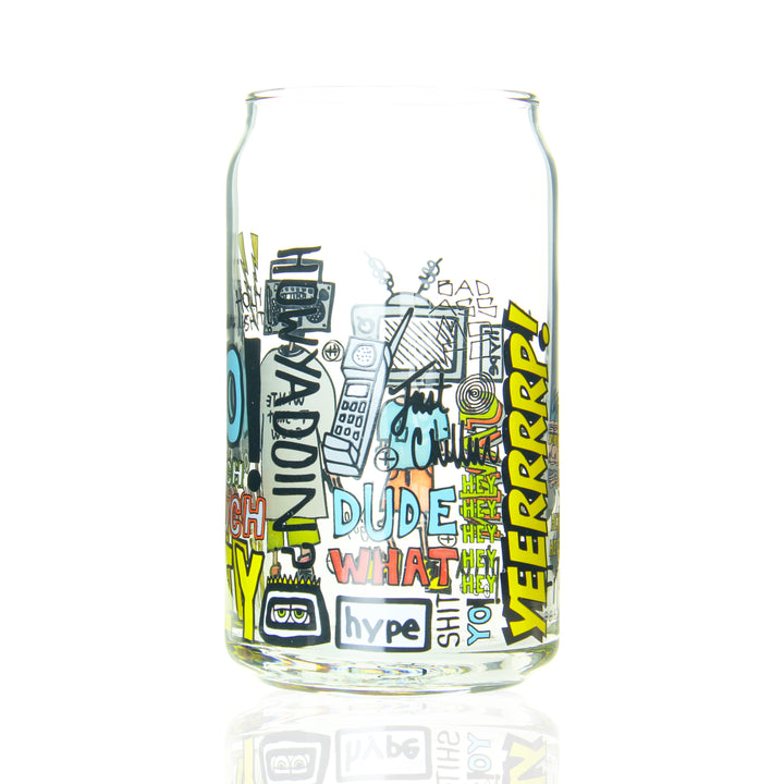 Zach P 16oz Drinking Glass O.G. Sketch Remix glass cup