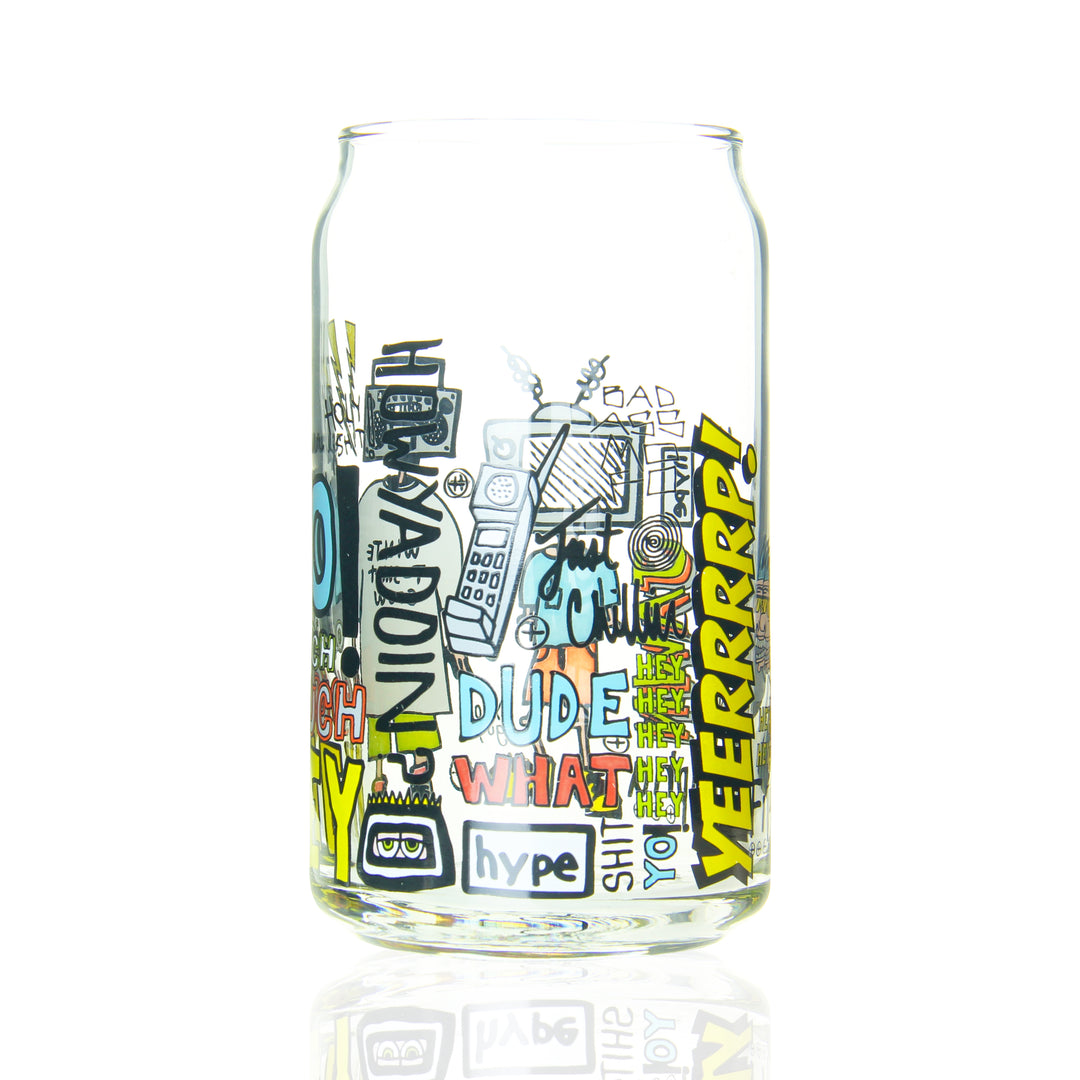 Zach P 16oz Drinking Glass O.G. Sketch Remix glass cup
