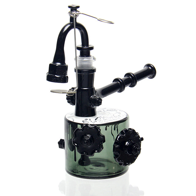 Zach P Glass Charcoal Circ Bubbler circ percolator dab rig with 14mm female joint