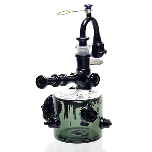 Zach P Glass Charcoal Circ Bubbler side view