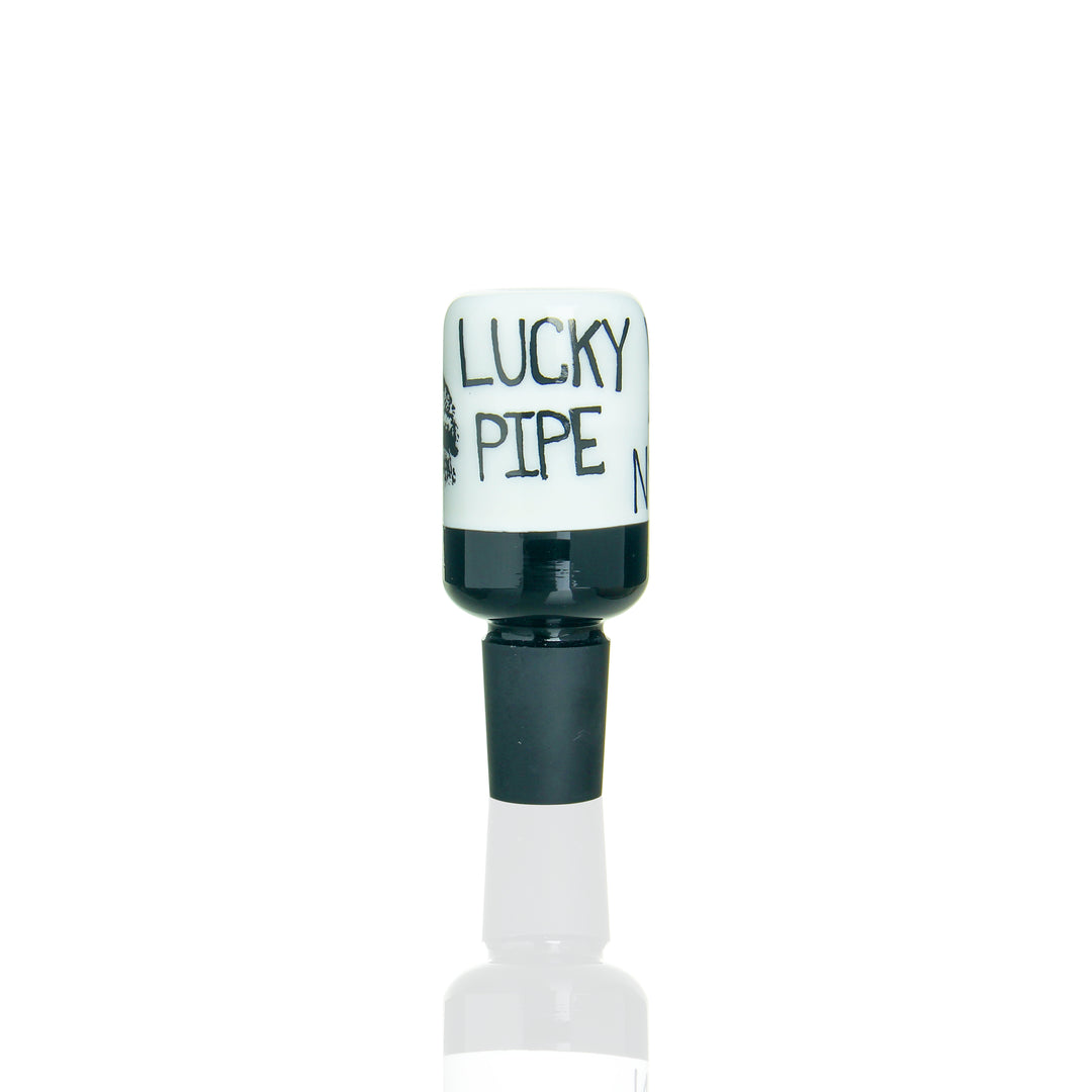 Zach P Glass 18mm Sketch Series Bowl — Lucky Pipe design glass bowl slide with 18mm joint