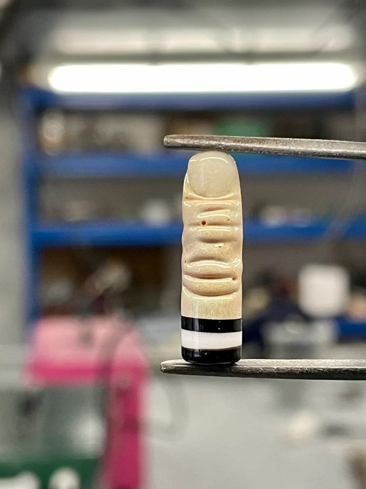 Zach P Human Finger Pill Beige — heady glass pill for terp slurpers, hero shot