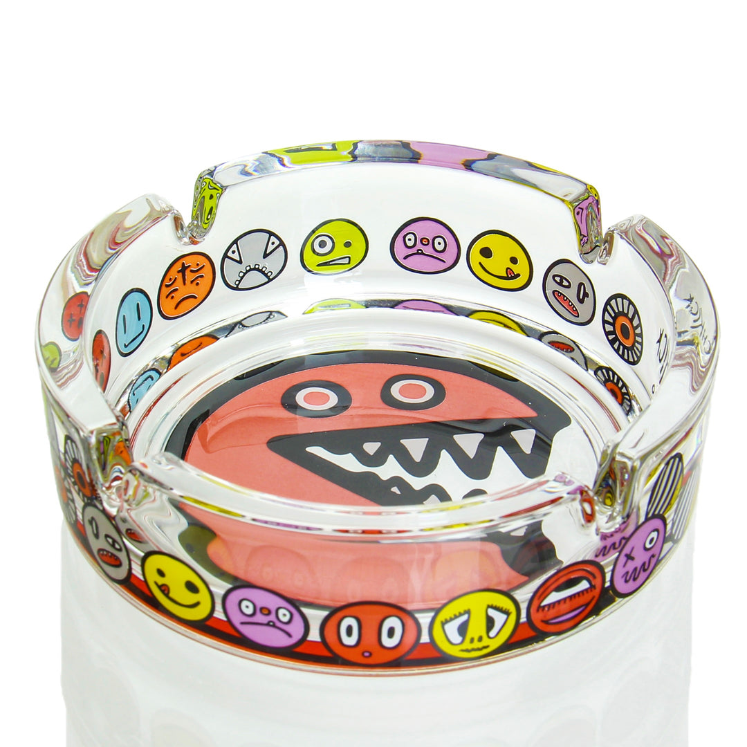 Zach P Sketch Series Ashtray Skullz — handcrafted ceramic ashtray with Zach P Skullz sketch series artwork